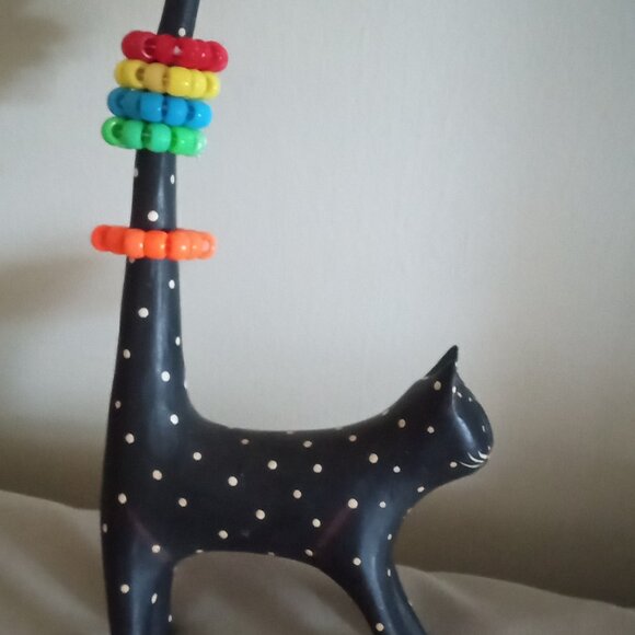 Other - Wooden Cat & retro cat candle holder!!